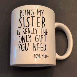 White Ceramic Sister Gift Mug